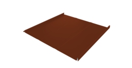 Фальц двойной стоячий Line Grand Line 0,5 Satin с пленкой на замках RAL 3009 оксидно-красный