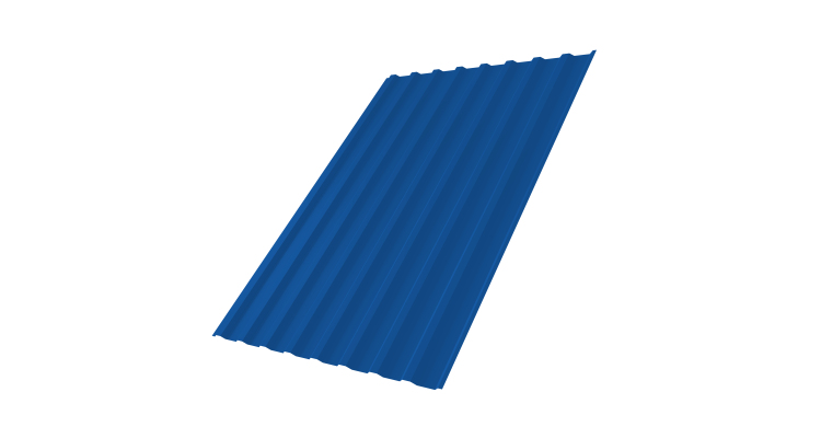 Профнастил С20В 0,45 PE с пленкой RAL 5005 сигнальный синий