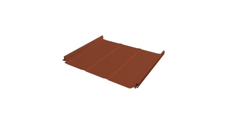 Кликфальц Pro Line Grand Line 0,5 Satin с пленкой на замках RAL 8004 терракота