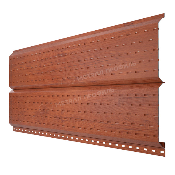 Софит Металл Профиль Lбрус-15х240 (ECOSTEEL_T-12-Дуб-0.45)