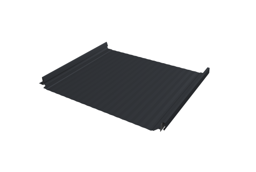 Кликфальц Pro Gofr Grand Line 0,45 Drap TX с пленкой на замках RAL 7024 мокрый асфальт