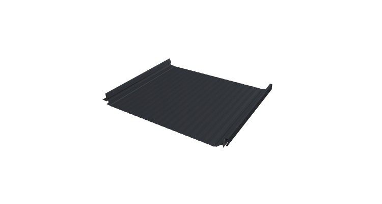 Кликфальц Pro Gofr Grand Line 0,5 PurPro с пленкой на замках RAL 7024 мокрый асфальт