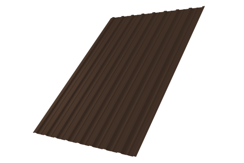 Профнастил С10A 0,45 PE RAL 8017 шоколад