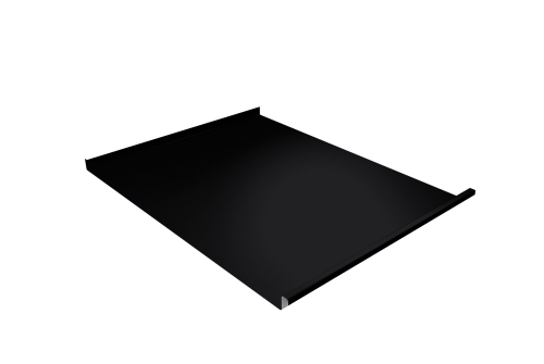 Фальц двойной стоячий Grand Line 0,5 Satin Matt TX с пленкой на замках RAL 9005 черный