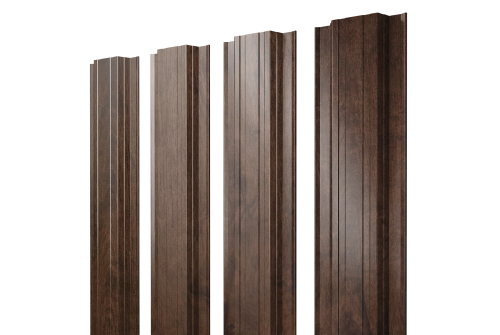 Штакетник Прямоугольный с прямым резом 0,45 Print Premium Antique Wood TwinColor