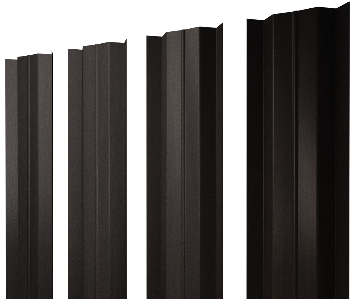 Штакетник М-образный В с прямым резом 0.45 Print Elite Coffee Wood TwinColor
