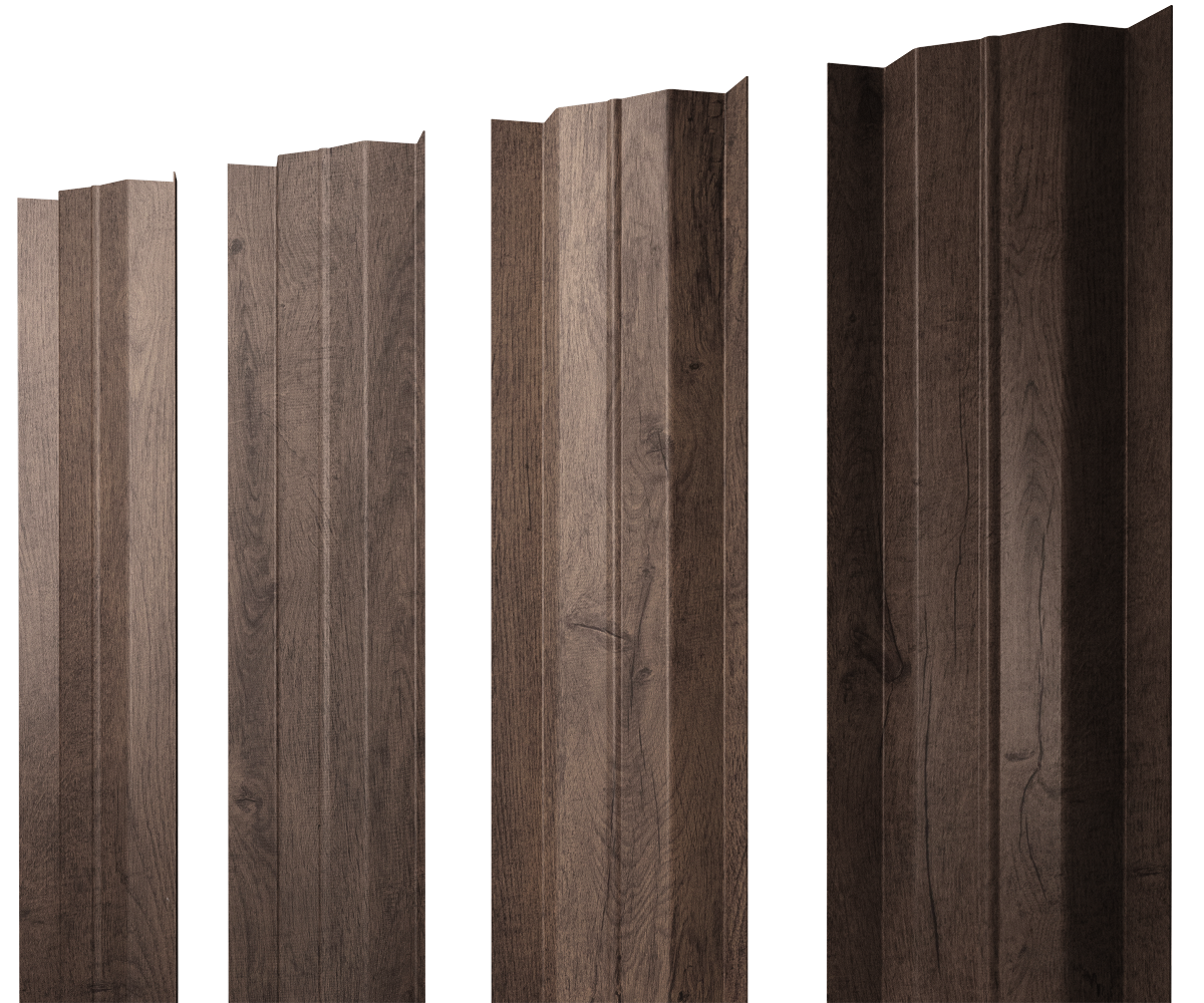 Штакетник М-образный В с прямым резом 0.45 Print Premium Almond Wood Fresh