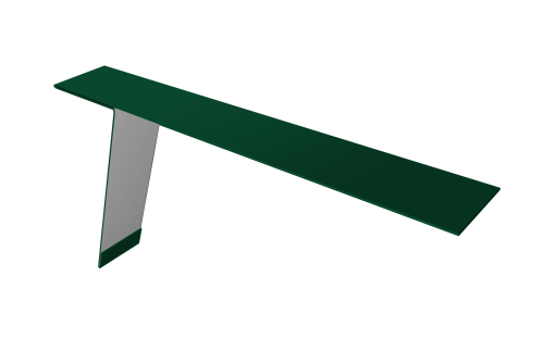 Планка карнизная фальц 130х80 0,5 Satin с пленкой RAL 6005 зеленый мох (3м)