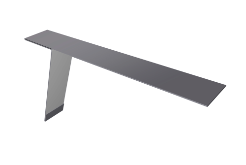 Планка карнизная фальц 130х80 0,5 Satin с пленкой RAL 7004 сигнальный серый (3м)