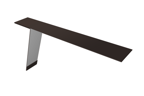 Планка карнизная фальц 130х80 0,5 Satin с пленкой RR 32 темно-коричневый (2м)