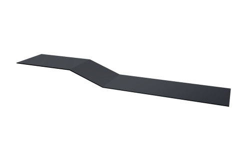 Планка крепежная фальц 0,45 Drap TR lite RAL 7024 мокрый асфальт (3м)