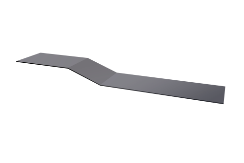 Планка крепежная фальц Grand Line 0,5 Satin с пленкой RAL 7004 сигнальный серый (3м)