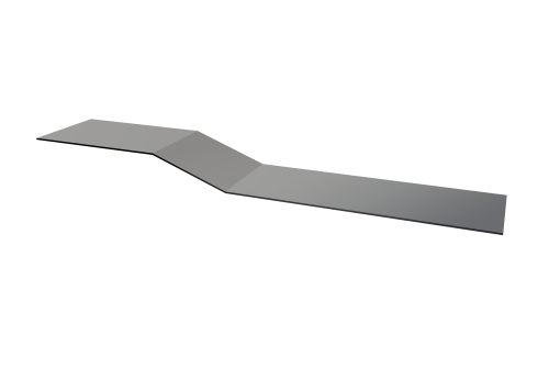 Планка крепежная фальц Grand Line 0,5 Satin с пленкой RAL 9006 бело-алюминиевый (3м)