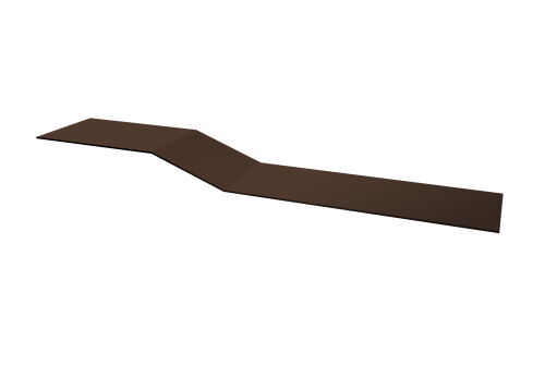 Планка крепежная фальц Grand Line 0,5 Satin Matt RAL 8017 шоколад (2м)