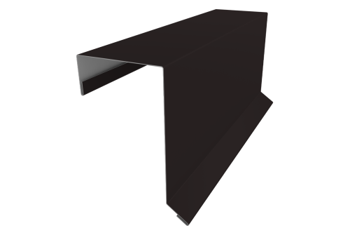 Планка торцевая кровельная фальц 65х97 0,45 Drap RAL 9005 черный (2м)