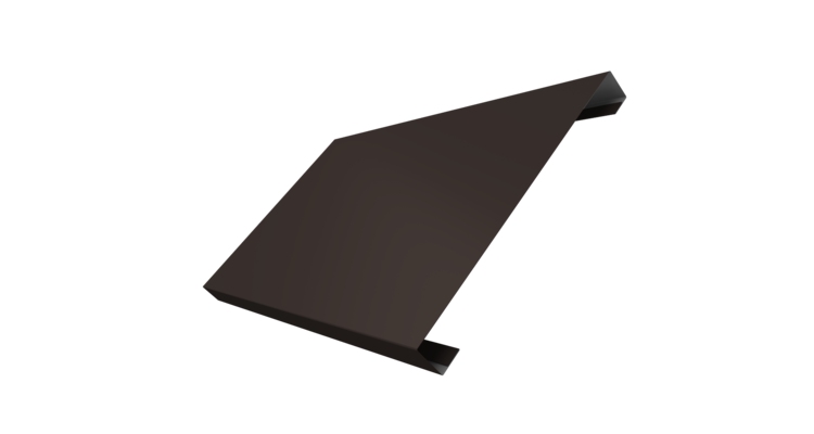 Ламель лицевая 200 забора жалюзи Texas 0.45 Drap ST с пленкой RR 32 темно-коричневый