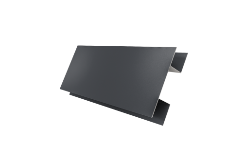 Планка H-образная стыковочная сложная 0,5 Satin Matt RAL 7024 мокрый асфальт (3м)