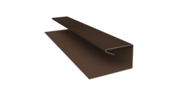 Планка П-образная завершающая сложная (КД) 0,45 Drap TwinColor RAL 8017 шоколад (2м)
