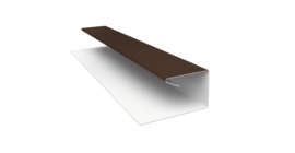 Планка П-образная завершающая сложная (КД) 0,5 Satin Matt RAL 8017 шоколад (3м)