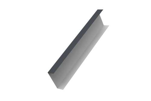 Декоративная накладка на столб универсальная 60х60 для забора жалюзи 0,7 PE RAL 7024 мокрый асфальт (3м)