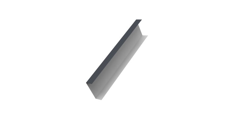 Декоративная накладка на столб универсальная 80х80 для забора жалюзи 0,5 Satin Matt TX RAL 7024 мокрый асфальт (2м)