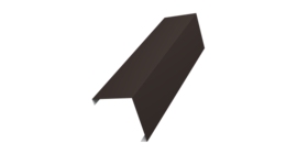 Декоративная накладка на столб универсальная угловая 60х60 для забора жалюзи 0,5 Satin RR 32 темно-коричневый (3м)