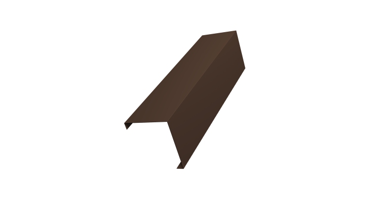 Декоративная накладка на столб универсальная угловая 80х80 для забора жалюзи 0,5 Velur X RAL 8017 шоколад (3м)