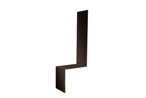 Планка примыкание боковое фальц 0,45 Drap TwinColor RAL 8017 шоколад (2м)