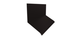 Планка примыкание верхнее к стене фальц Grand Line 150х130х20 0,45 Drap TR RAL 9005 черный (3м)