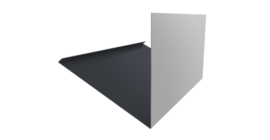 Планка примыкание верхнее к трубе фальц 0,45 Drap ST RAL 7024 мокрый асфальт (3м)