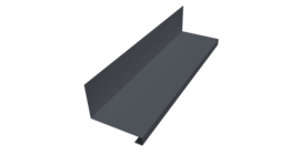Планка примыкание нижнее к трубе для Кликфальц Pro 0,45 Drap TwinColor RAL 7024 мокрый асфальт (3м)