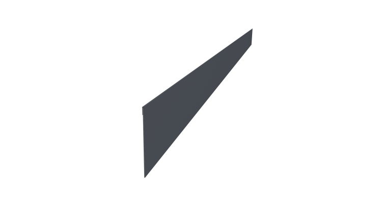 Ламель забора жалюзи Palermo стартовая/финишная для калиток и ворот 0,5 Drap RAL 7024 мокрый асфальт