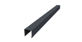 Планка вертикальная лицевая для забора жалюзи Palermo 0,5 Atlas X RAL 7024 мокрый асфальт (1,8м)