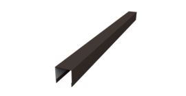 Планка вертикальная лицевая для забора жалюзи Palermo 0,45 Drap ST RR 32 темно-коричневый (3м)