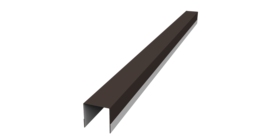 Планка вертикальная обратная для забора жалюзи Palermo 0,5 Velur X RR 32 темно-коричневый (2м)
